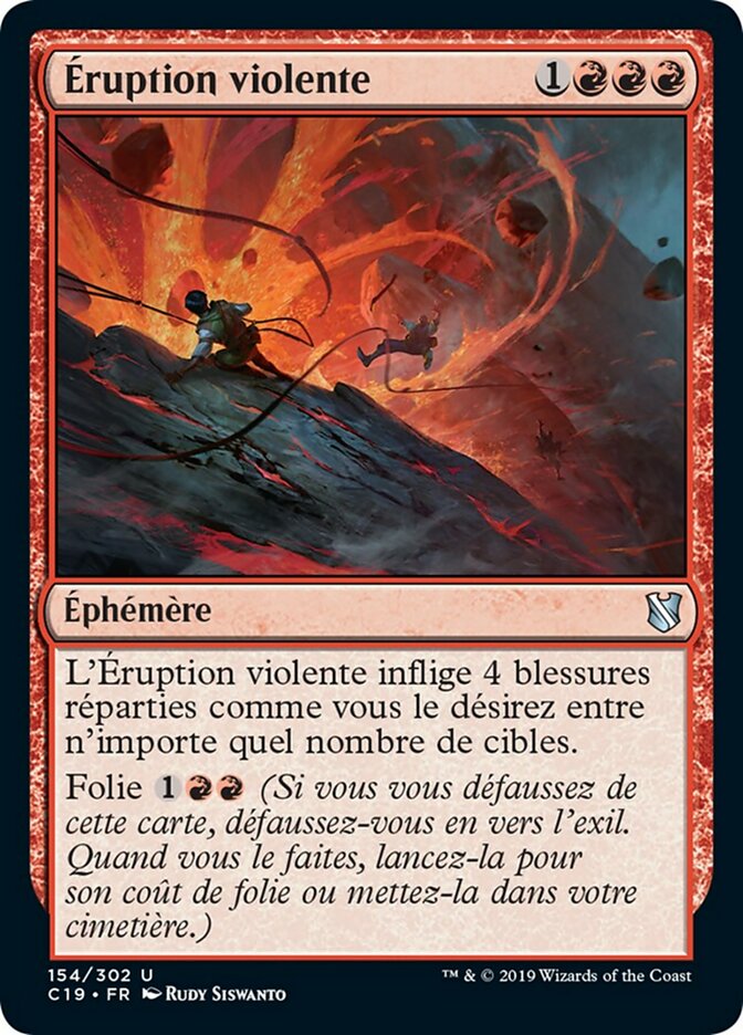 image Éruption violente