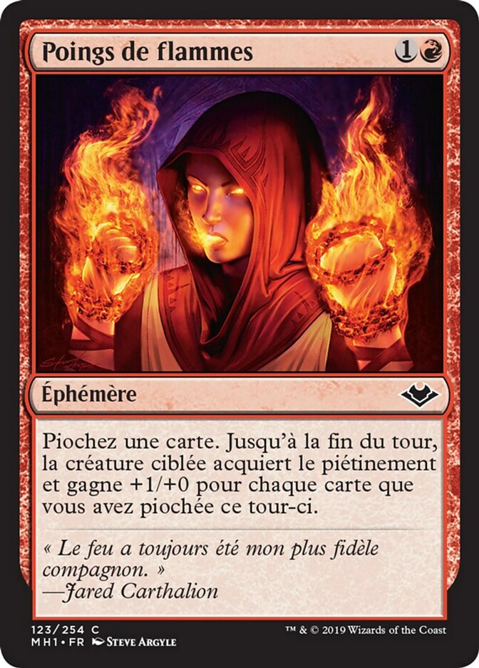 image Poings de flammes