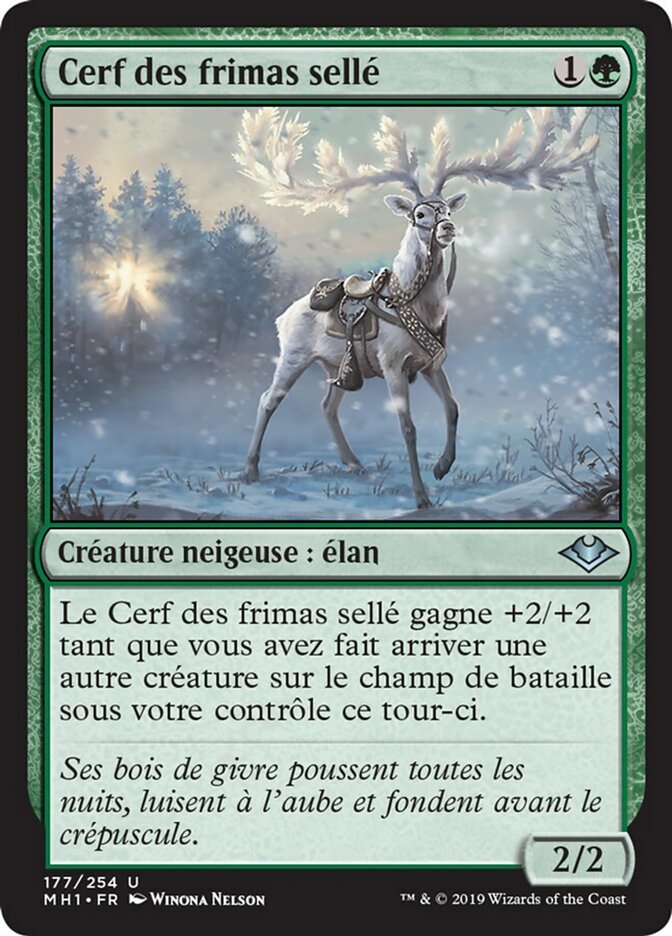 image Cerf des frimas sellé
