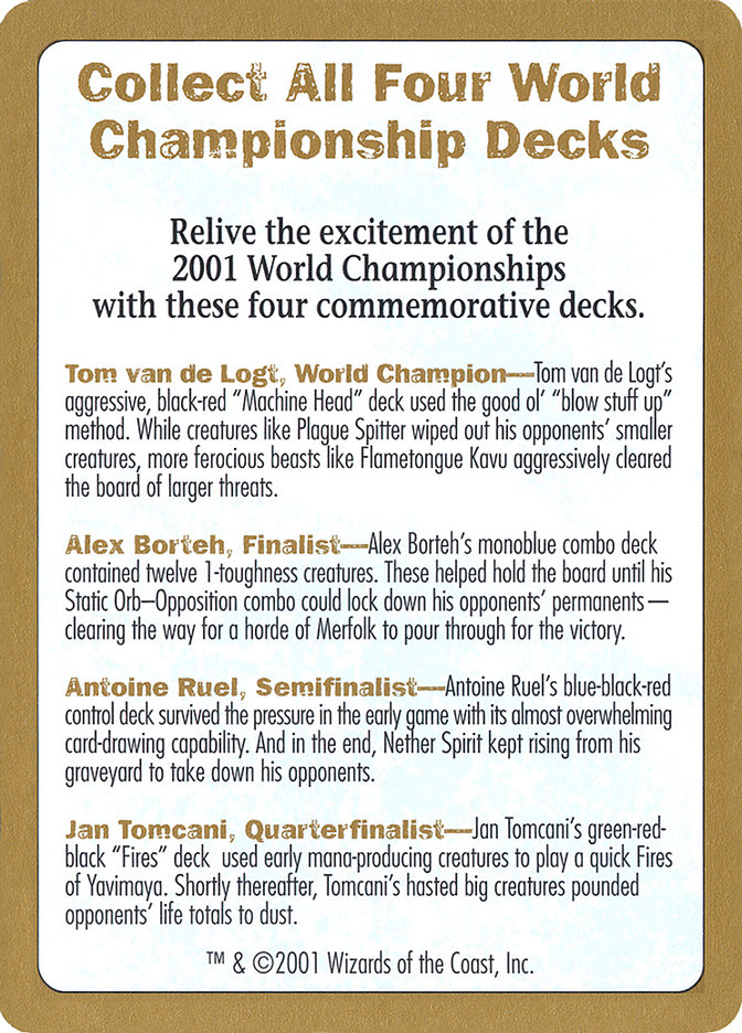 image 2001 World Championships Ad
