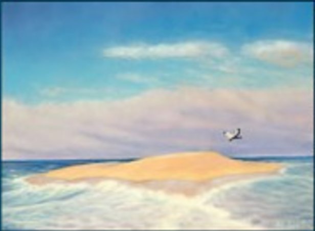 Banc de sable isolé