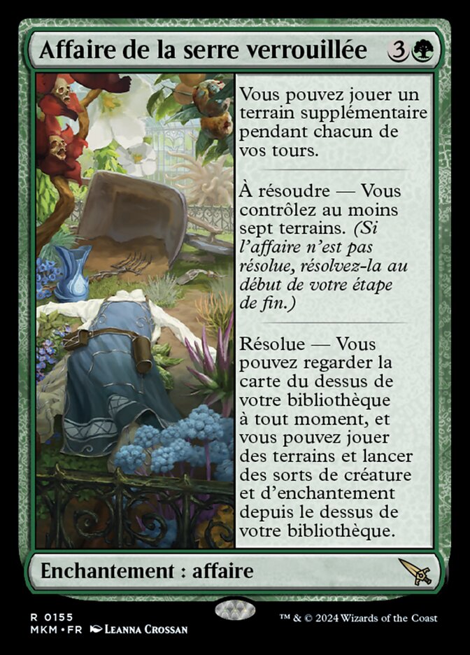 image Affaire de la serre verrouillée