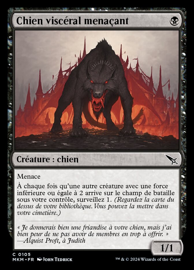 image Chien viscéral menaçant