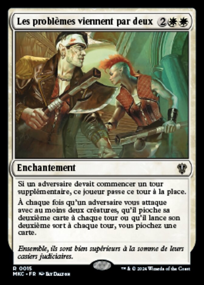 image Les problèmes viennent par deux