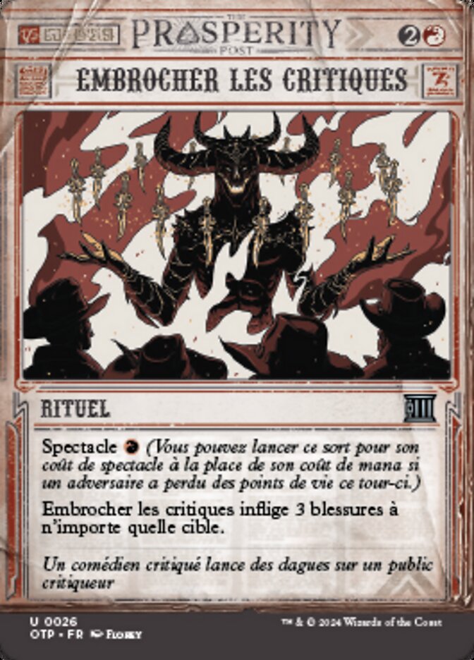 image Embrocher les critiques