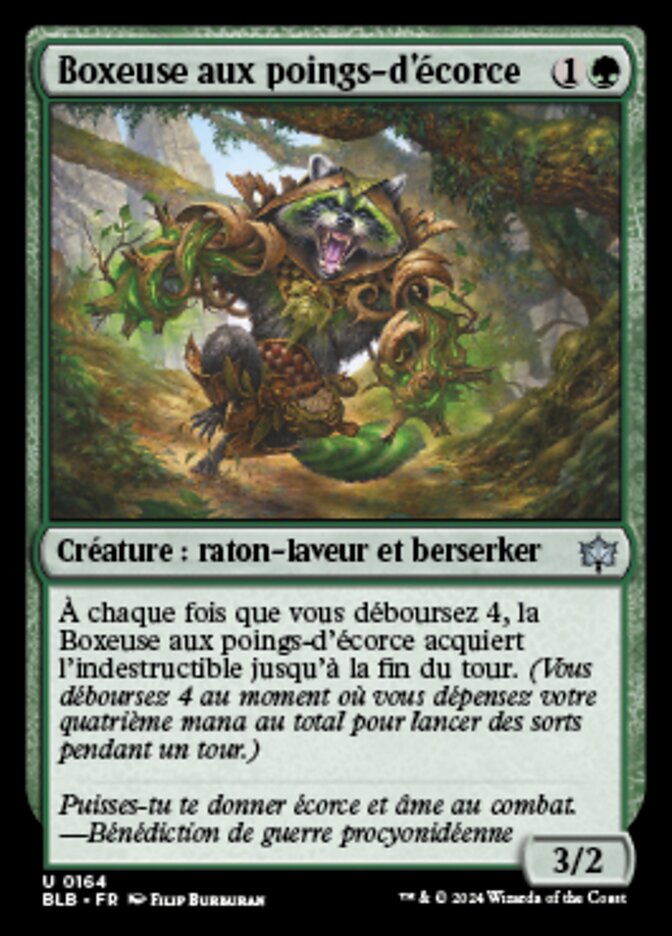 image Boxeuse aux poings-d'écorce