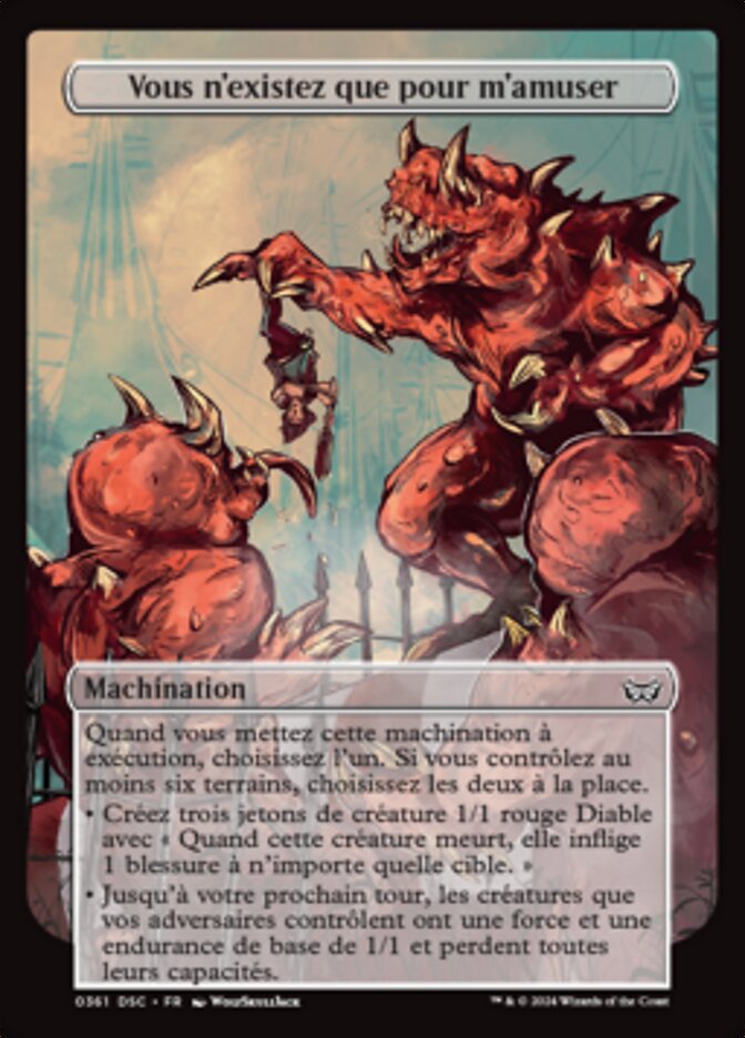 image Vous n'existez que pour m'amuser