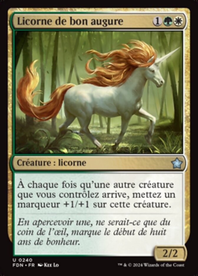 image Licorne de bon augure