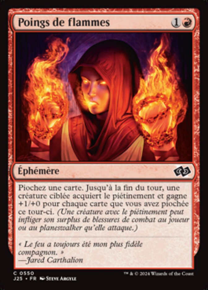 image Poings de flammes