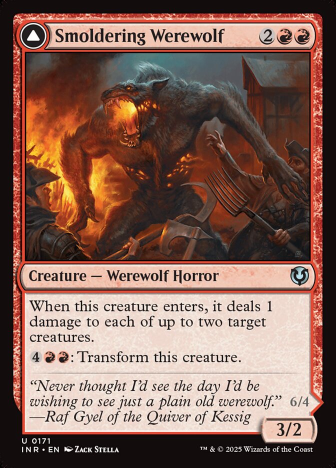 image Smoldering Werewolf // Erupting Dreadwolf