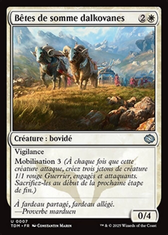 image Bêtes de somme dalkovanes