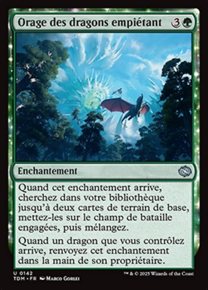 image Orage des dragons empiétant