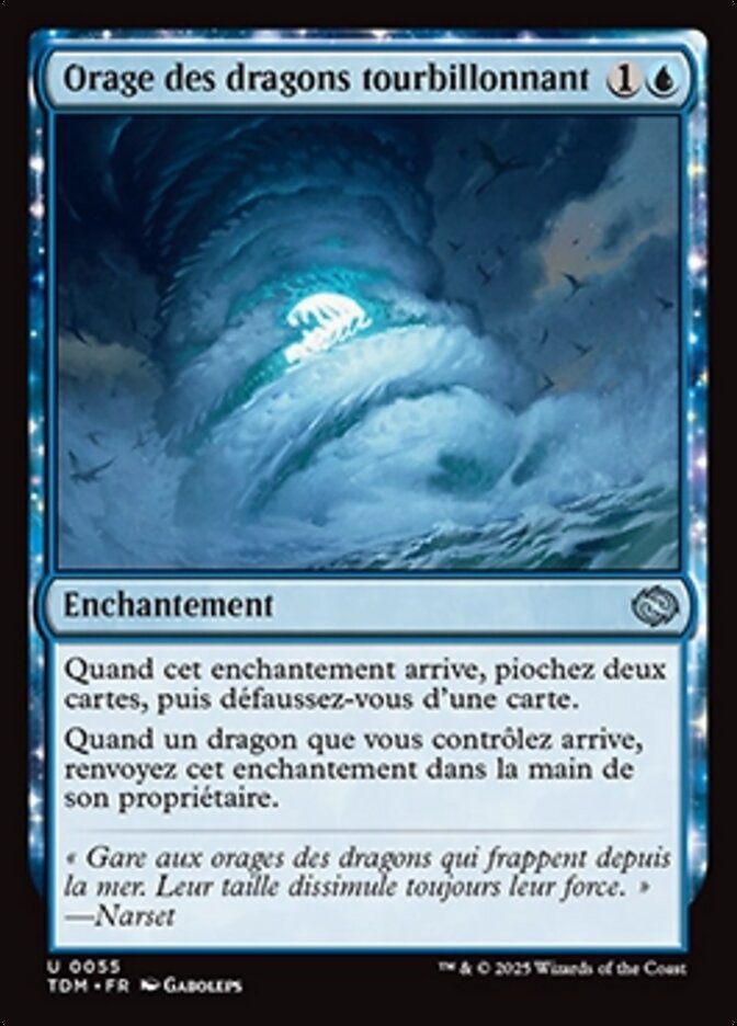 image Orage des dragons tourbillonnant
