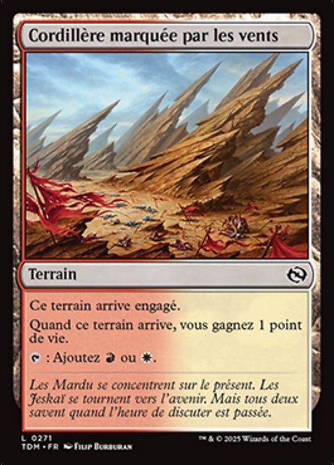 image Cordillère marquée par les vents