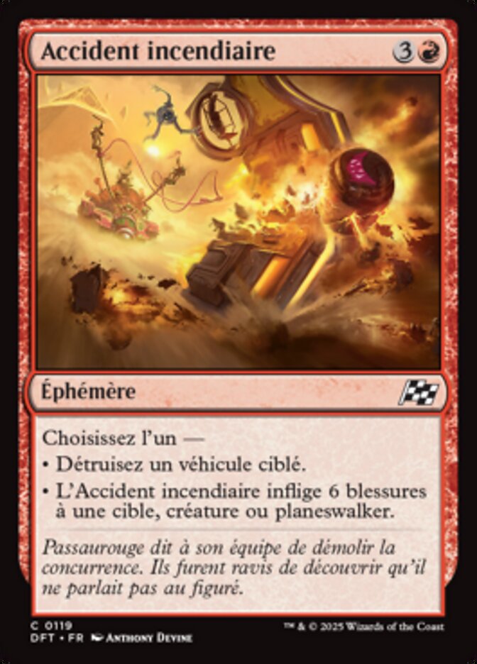 image Accident incendiaire