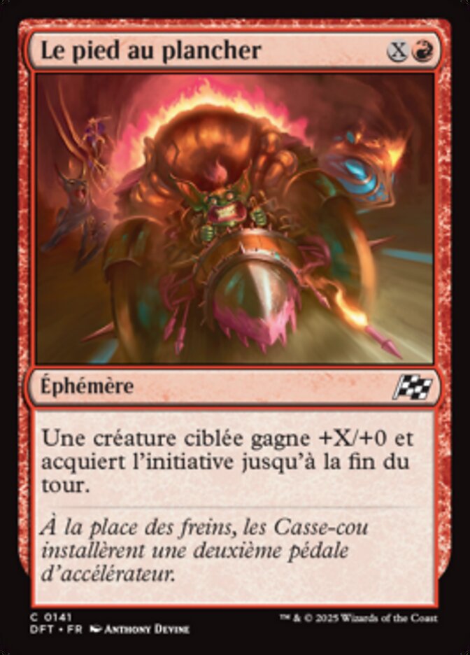 image Le pied au plancher