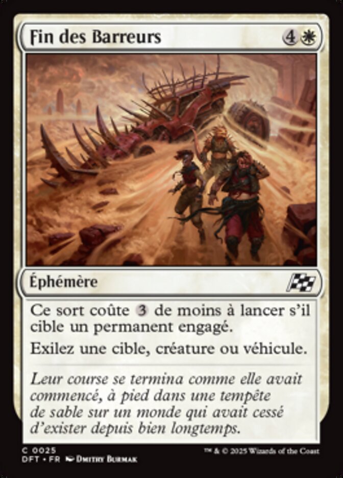 image Fin des Barreurs