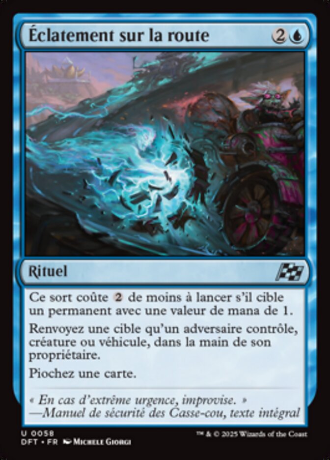 image Éclatement sur la route