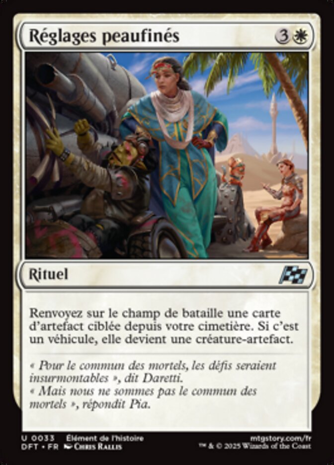 image Réglages peaufinés