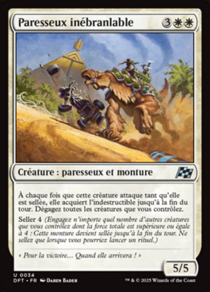 image Paresseux inébranlable