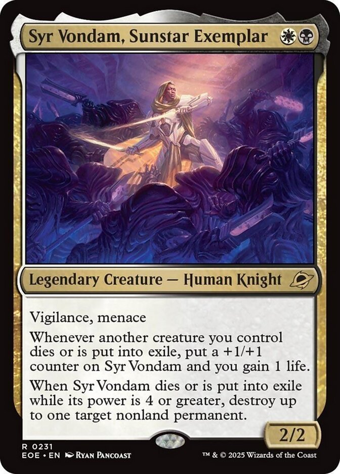 image Syr Vondam, Sunstar Exemplar