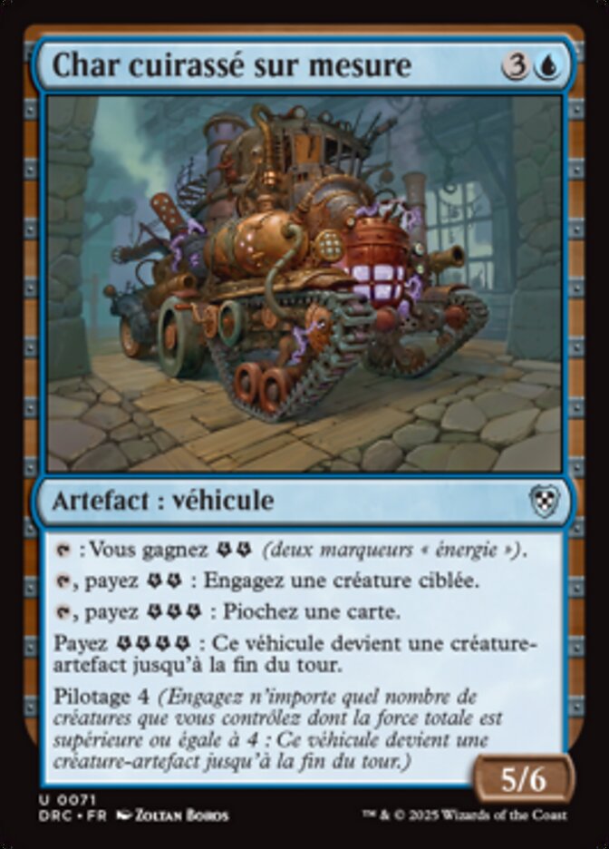 image Char cuirassé sur mesure