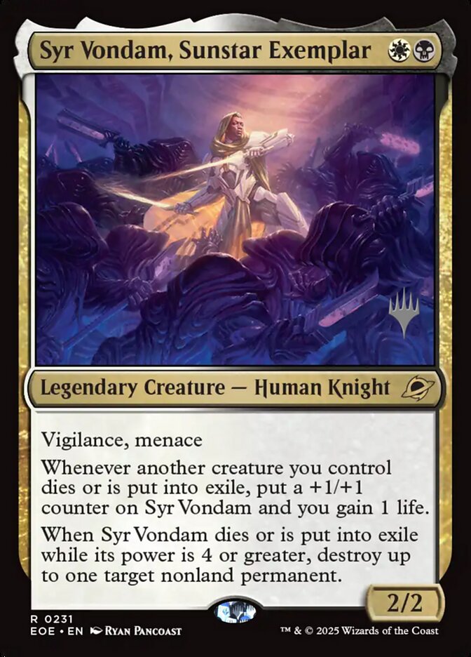 image Syr Vondam, Sunstar Exemplar