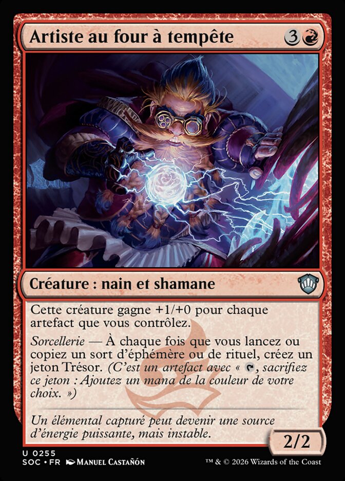 Artiste au four à tempête